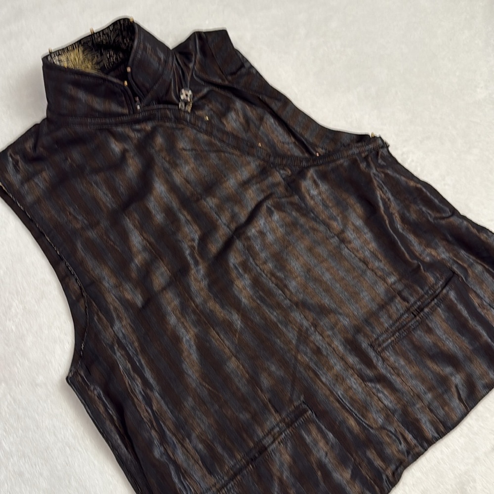{NWT} Nadya | Reversible Mixed Media Tibet Tibetan Vest Top Handmade in Bali XS - Picture 10 of 16